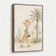 Giraffe Palm Walk Childrens Wall Art Print