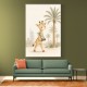 Giraffe Palm Walk Childrens Wall Art Print