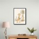 Giraffe Palm Walk Childrens Wall Art Print
