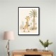 Giraffe Palm Walk Childrens Wall Art Print