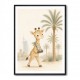Giraffe Palm Walk Childrens Wall Art Print