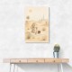 Rabbit Desert Picnic Childrens Wall Art Print