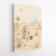 Rabbit Desert Picnic Childrens Wall Art Print