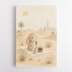 Rabbit Desert Picnic Childrens Wall Art Print