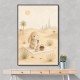 Rabbit Desert Picnic Childrens Wall Art Print