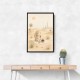 Rabbit Desert Picnic Childrens Wall Art Print