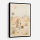 Rabbit Desert Picnic Childrens Wall Art Print