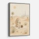 Rabbit Desert Picnic Childrens Wall Art Print