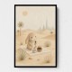 Rabbit Desert Picnic Childrens Wall Art Print