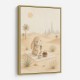 Rabbit Desert Picnic Childrens Wall Art Print
