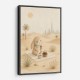 Rabbit Desert Picnic Childrens Wall Art Print