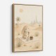 Rabbit Desert Picnic Childrens Wall Art Print