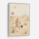 Rabbit Desert Picnic Childrens Wall Art Print