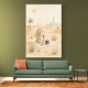 Rabbit Desert Picnic Childrens Wall Art Print