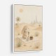 Rabbit Desert Picnic Childrens Wall Art Print