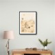 Rabbit Desert Picnic Childrens Wall Art Print