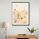 Rabbit Desert Picnic Childrens Wall Art Print