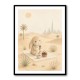 Rabbit Desert Picnic Childrens Wall Art Print