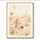 Rabbit Desert Picnic Childrens Wall Art Print