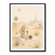 Rabbit Desert Picnic Childrens Wall Art Print