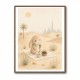 Rabbit Desert Picnic Childrens Wall Art Print