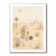 Rabbit Desert Picnic Childrens Wall Art Print