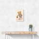 Bear Basketball Childrens Wall Art Print