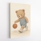 Bear Basketball Childrens Wall Art Print