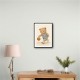 Bear Basketball Childrens Wall Art Print
