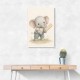Elephant Cricket Childrens Wall Art Print
