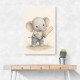 Elephant Cricket Childrens Wall Art Print