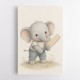 Elephant Cricket Childrens Wall Art Print