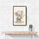 Elephant Cricket Childrens Wall Art Print