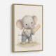 Elephant Cricket Childrens Wall Art Print