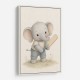 Elephant Cricket Childrens Wall Art Print