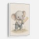 Elephant Cricket Childrens Wall Art Print