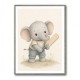 Elephant Cricket Childrens Wall Art Print