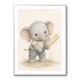 Elephant Cricket Childrens Wall Art Print