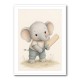 Elephant Cricket Childrens Wall Art Print