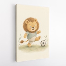 Football Lion Childrens Wall Art Print