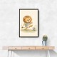 Football Lion Childrens Wall Art Print
