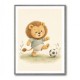 Football Lion Childrens Wall Art Print
