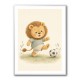 Football Lion Childrens Wall Art Print