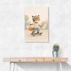 Fox Skateboard Childrens Wall Art Print