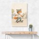 Fox Skateboard Childrens Wall Art Print