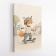 Fox Skateboard Childrens Wall Art Print