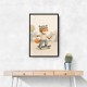 Fox Skateboard Childrens Wall Art Print