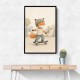 Fox Skateboard Childrens Wall Art Print