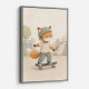 Fox Skateboard Childrens Wall Art Print