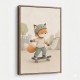 Fox Skateboard Childrens Wall Art Print